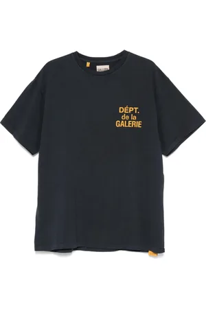GALLERY DEPT. Top, Herre, Blå, 2XL, Bomuld, Sort Bomuld Logo Print T-shirt