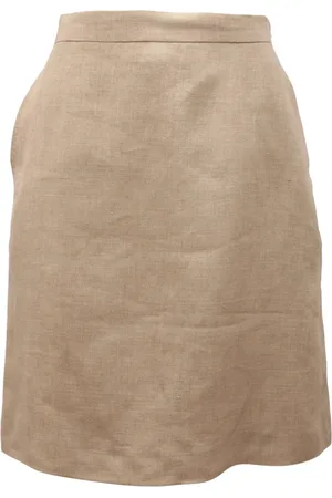Max Mara Nederdel, Dame, , L, Linned, Linnednederdel Oblato Model 2416101032