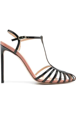Francesco Russo Sko, Dame, Sort, 39 EU, Cashmere, Sort Cashmere Højhælede Sandaler