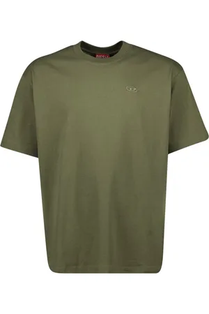 Diesel Top, Herre, Grøn, XS, Oversized T-Boggy-Megoval T-shirt