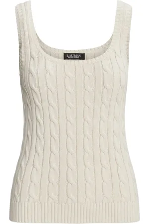 Ralph Lauren Top, Dame, Hvid, L, Lauren Sweaters Hvid