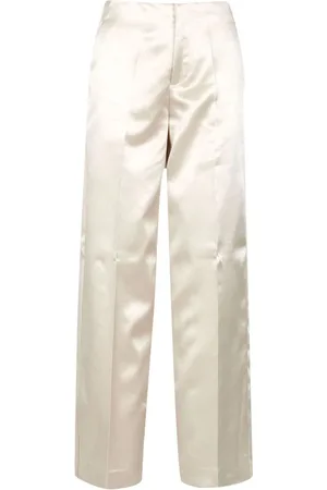 Serafini Bukser, Dame, , S, Duchesse High-Gloss Wide Leg Bukser
