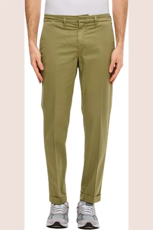 FAY Bukser, Herre, Grøn, W32, Bomuld, Slim Gabardine Stretch Bukser