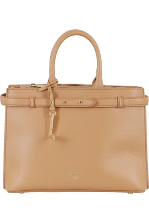 LANCEL Taske, Dame, Brun, ONE SIZE, Læder, Faubourg Læderhåndtaske med Frontrem