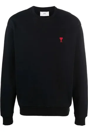 Ami Sweathshirts & Hoodies, Dame, Sort, 2XL, Bomuld, Sort Afslappet Bomuldssweater