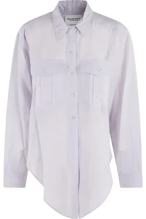 Isabel Marant Bluser & Skjorter, Dame, Lyserød, S, Bomuld, Lilla Bomuld Voile Skjorte