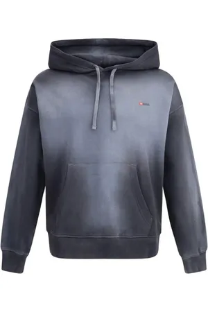 Diesel Sweathshirts & Hoodies, Herre, Grå, S, Bomuld, Moderne Afslappet Hættetrøje med Kængurulomme