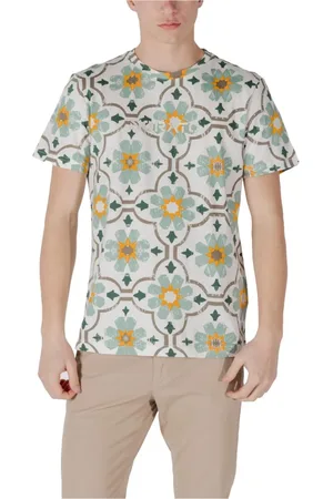 Antony Morato Top, Herre, Flerfarvet, 2XL, Bomuld, Geometrisk Mønster T-Shirt med Rund Hals
