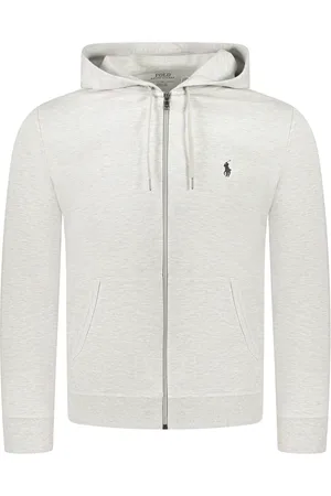 Ralph Lauren Sweathshirts & Hoodies, Herre, Grå, 2XL, Bomuld, Grå Polo Sweater fra Fw23 Kollektionen
