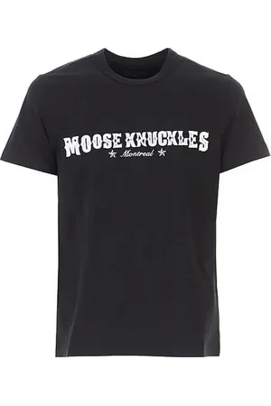 Moose Knuckles Top, Herre, Sort, XS, Bomuld, T-Shirt, Klassisk Stil