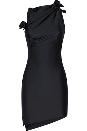 COPERNI Kjole, Dame, Sort, S, Sort Asymmetrisk Blomst Kjole