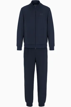 EA7 Sport, Herre, Blå, XL, Bomuld, Essentiel Komfort Jogger Bukser