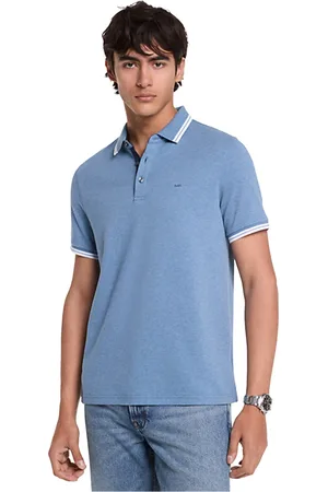 Michael Kors Top, Herre, Blå, M, Bomuld, Herre Polo Skjorte