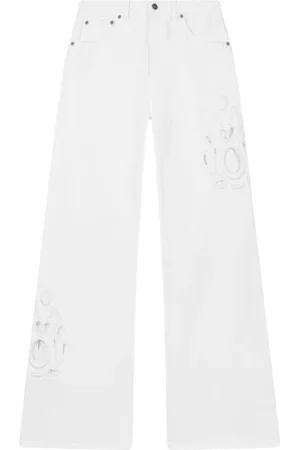 Dondup Jeans, Dame, Hvid, W27, Bomuld, Bomuld Blanding Afslappet T-shirt