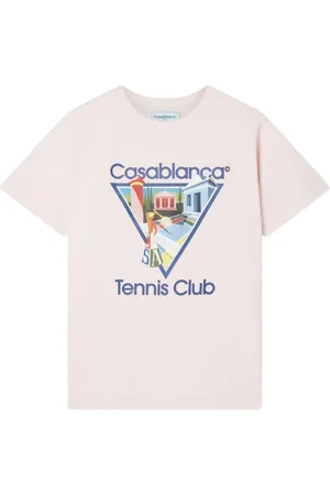 Casablanca Top, Herre, Lyserød, S, Bomuld, Lyserød Tennis Club Print T-Shirt