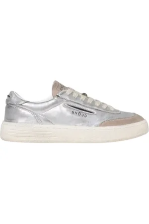 Ghoud Sko, Dame, Grå, 38 EU, Læder, Sølv Lamineret Læder Sneakers