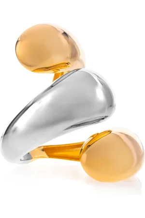 FEDERICA TOSI Tilbehør, Dame, Flerfarvet, ONE SIZE, Uld, Guld og Sølv Bicolor Statement Armbånd
