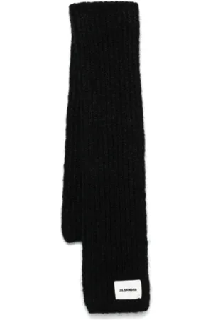 Jil Sander Tilbehør, Herre, Sort, ONE SIZE, Uld, Stilfuldt sort tørklæde