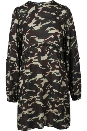 SEMICOUTURE Kjole, Dame, Flerfarvet, M, Kort Kjole med Knaplukning