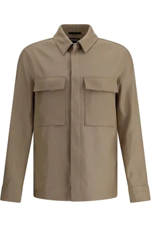 Ermenegildo Zegna Jakke, Herre, , XL, Linned, Linnedskjortejakke