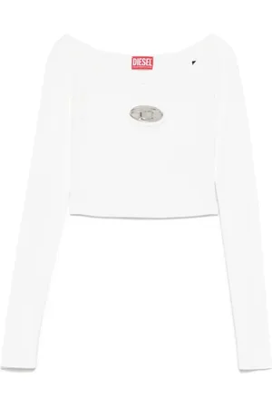 Diesel Top, Dame, Hvid, M, Hvid Ærmeløs Top