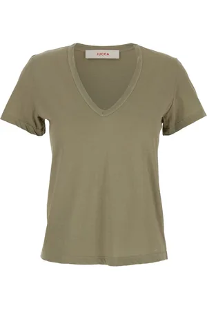 Jucca Top, Dame, Grøn, S, Bomuld, Grøn T-shirt Kjole Korte Ærmer