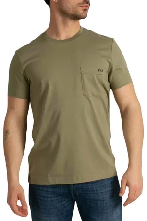 FAY Top, Herre, Grøn, XL, Bomuld, Rundhalset T-shirt