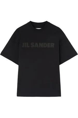 Jil Sander Top, Herre, Sort, XS, Uld, Sort Logo T-shirt