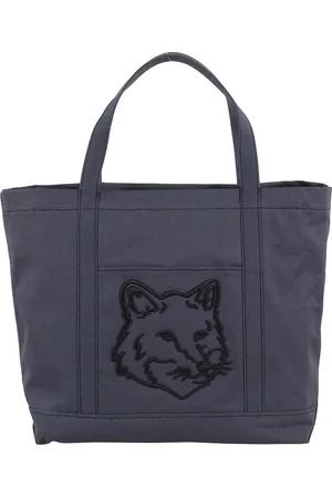 Maison Kitsuné Taske, Dame, Grå, ONE SIZE, Bomuld, Mørkegrå Bomuld Tote Taske