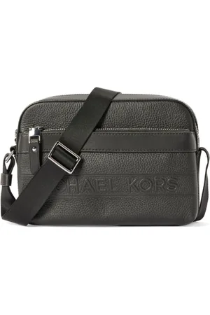 Michael Kors Taske, Herre, Sort, ONE SIZE, Læder, Sort læder crossbody messenger taske