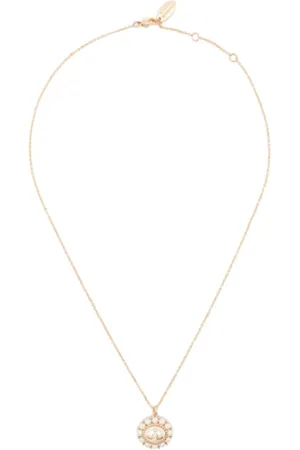 Vivienne Westwood Tilbehør, Dame, Gul, ONE SIZE, Uld, Guld vedhæng med Creamrose perle