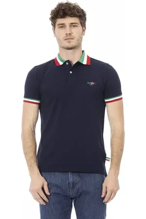BALDININI Top, Herre, Blå, 4XL, Bomuld, Blå Bomuld Herre Polo Skjorte