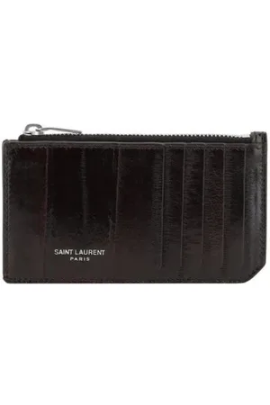 Saint Laurent Tilbehør, Herre, Sort, ONE SIZE, Læder, Læderkortholderpung