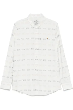 Vivienne Westwood Skjorte, Herre, Hvid, XL, Hvid Krall Button Skjorte