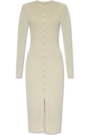 Maison Margiela Kjole, Dame, Grå, S, Bomuld, Langærmet Polo Kjole