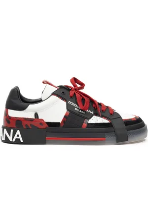Dolce & Gabbana Sko, Herre, Flerfarvet, 46 EU, Læder, Portofino Lavtop Læder Sneakers