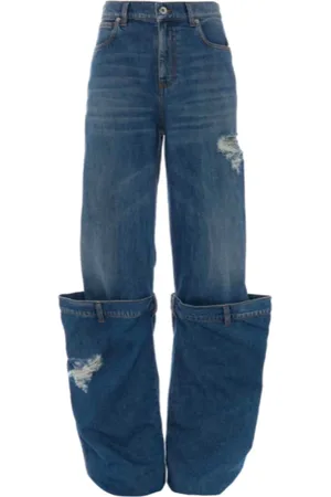 J.W.Anderson Jeans, Herre, Blå, W30, Uld, Lyseblå Bucket Jeans
