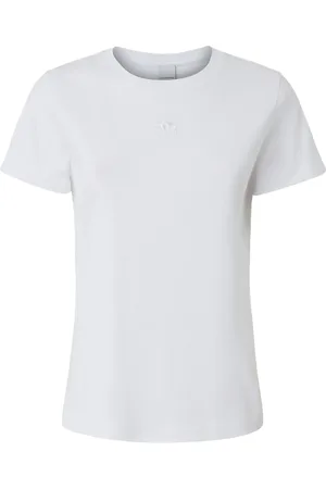 Pinko Top, Dame, Hvid, L, Bomuld, Jersey Logo T-Shirt