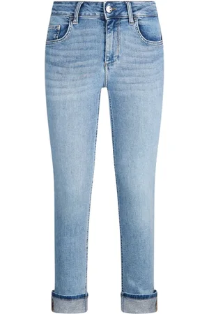 Liu Jo Jeans, Dame, Blå, W31, Bomuld, Skinny Jeans med Manchetter
