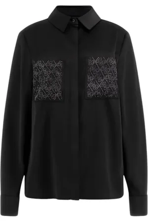 Guess Bluser & Skjorter, Dame, Sort, XL, Marguerite Bluse