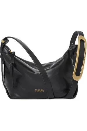Isabel Marant Taske, Dame, Sort, ONE SIZE, Uld, Mini Leyden Crossbody Taske med Justerbar Strop