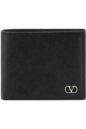 VALENTINO GARAVANI Tilbehør, Herre, Sort, ONE SIZE, Læder, Sort læder Rockstud BiFold pung