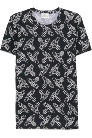 Vivienne Westwood Top, Herre, Sort, XL, Sort Undershirt med Orb Foring