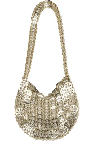 Paco rabanne Taske, Dame, Grå, ONE SIZE, Uld, Moon 1969 Lys Guld Skuldertaske