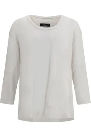 UNDERCOVER Top, Herre, Hvid, M, Bomuld, Bomuld Langærmet Jersey med Lomme