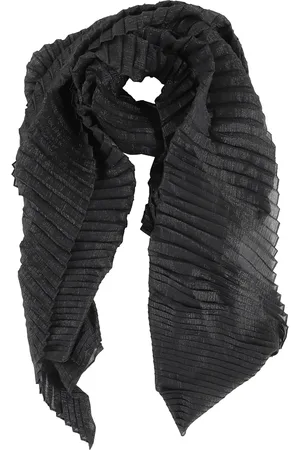 Emporio Armani Tilbehør, Dame, Sort, ONE SIZE, Polyester, Sort Lurex Plisseret Stole