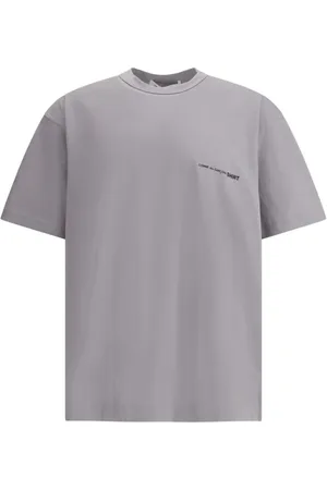 Comme des Garçons Top, Herre, Grå, S, Bomuld, Monogram T-shirt med logo
