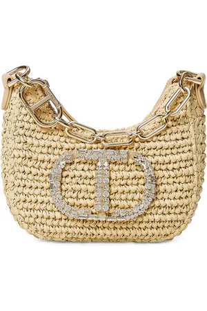 Twin-Set Taske, Dame, , ONE SIZE, Uld, Krystalpyntet Kæde-link Taske