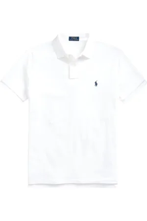 Ralph Lauren Top, Herre, Hvid, L, Bomuld, Custom Slim Fit Polo Shirt