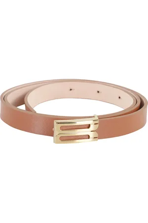 Victoria Beckham Tilbehør, Dame, Brun, 70 CM, Læder, Mini Frame Bælte i Tan Læder